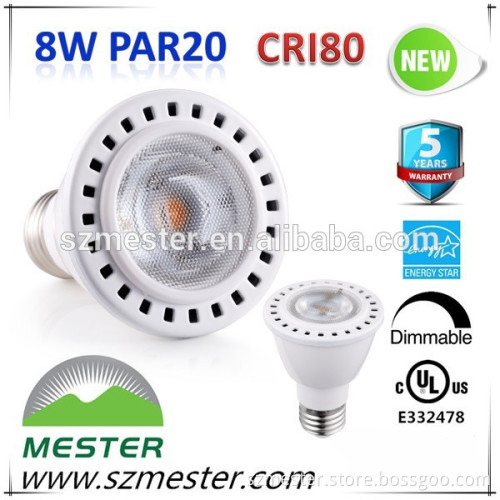 50W Equivalent UL CUL ES approved LED PAR20 8Watt 3000K